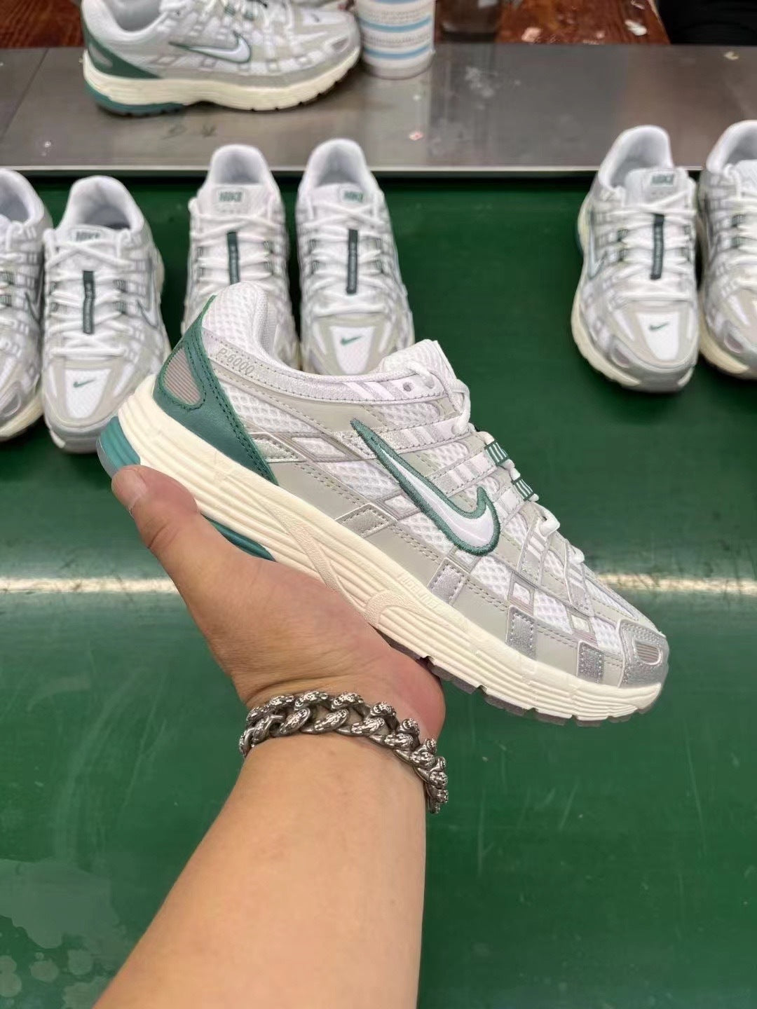 Nike P-6000 Sneakers in Grey Green HF4308-072 - product image from the listing.
