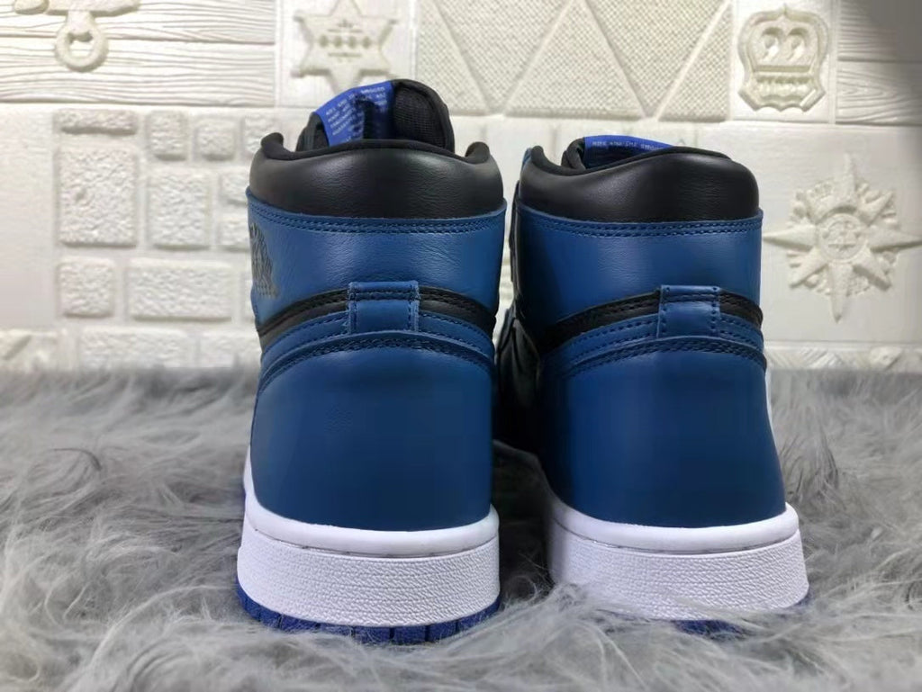 Jordan AJ1 High Sneakers in Black Blue 555088-404 - product image from the listing.