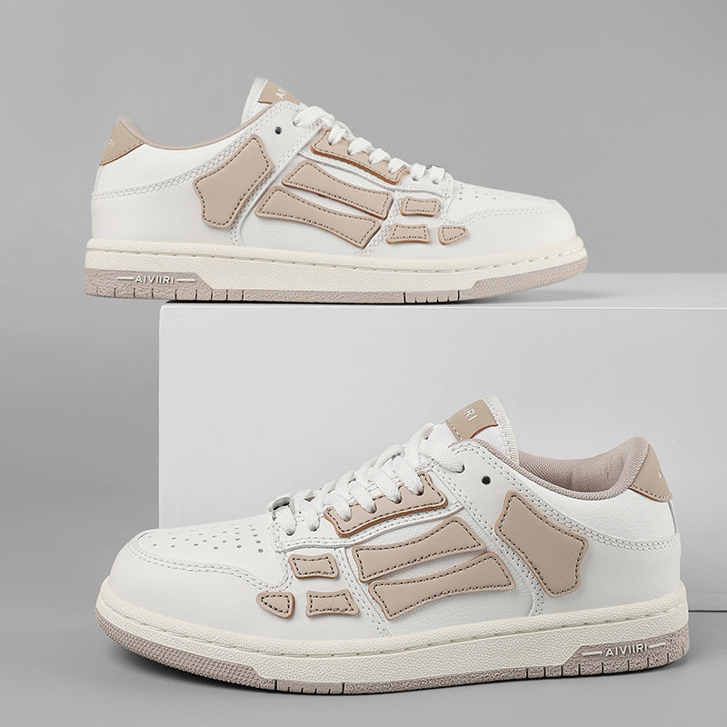 White and Beige AMIRI Low-Top Sneakers - product image from the listing.