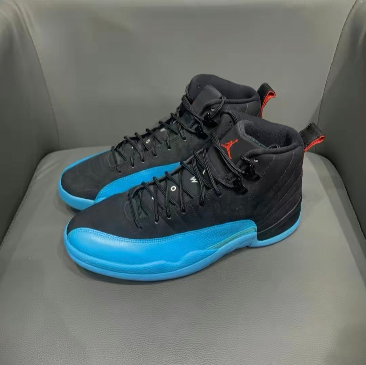 Air Jordan 12 Retro Gamma High-Top Sneakers in Blue 130690-027 - product image from the listing.