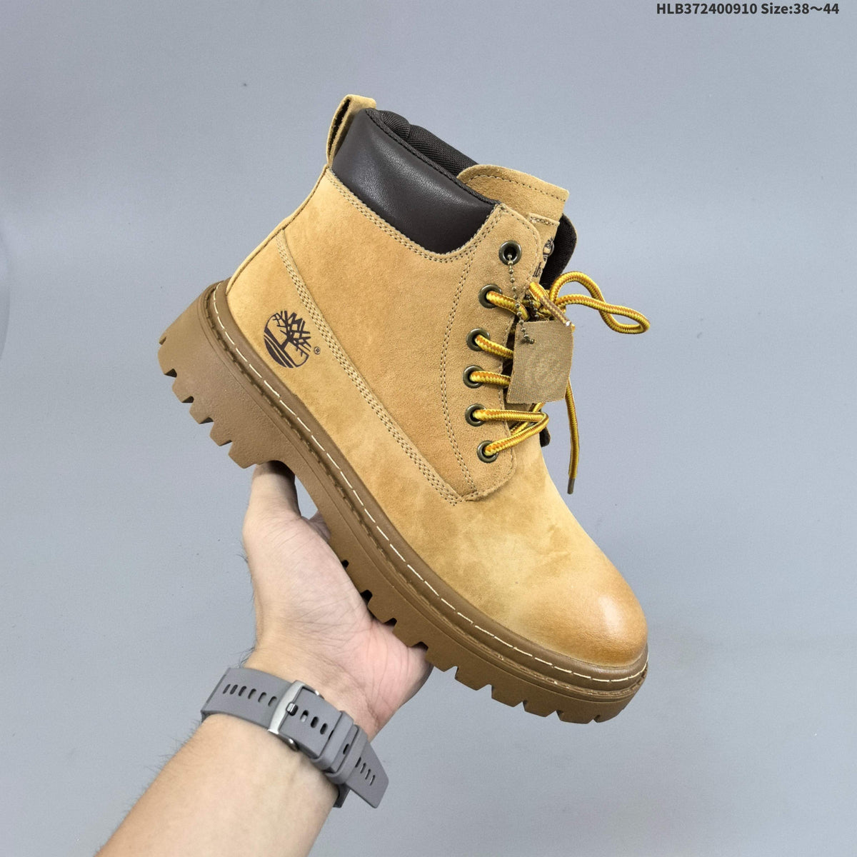 Timberland Mid-Top Lace-Up Boots in Wheat and in Taupe - product image from the listing.
