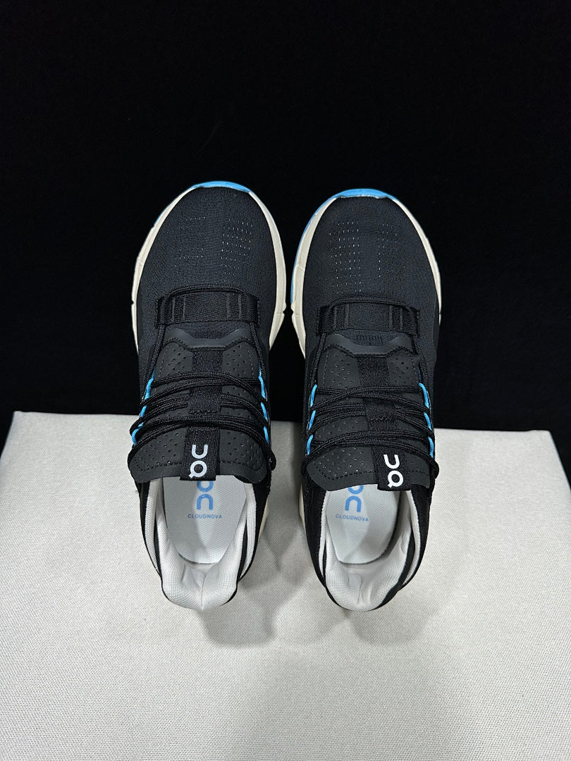 On Cloudnova 2 Sneakers in Black Blue - product image from the listing.