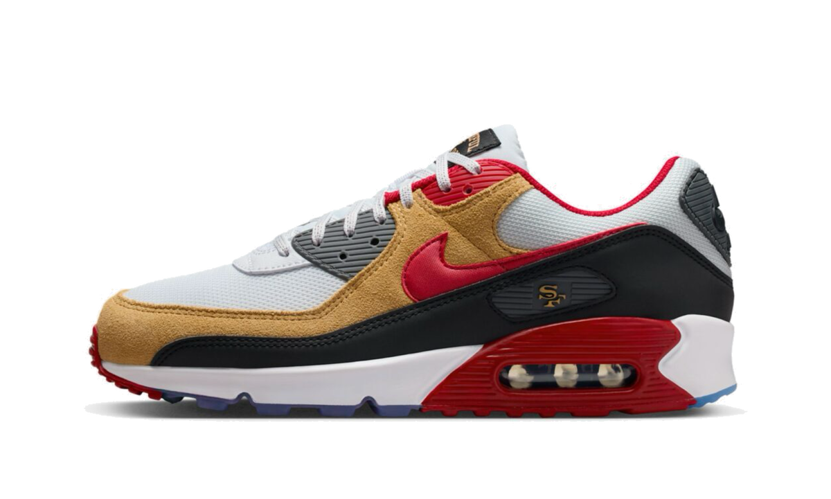 "San Francisco 49ers - Rivalry Pack" Air Max 90 II7588 100 - product image from the listing.