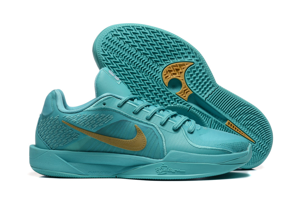 Nike Sabrina 2 Basketball Shoes in Aqua and Gold - product image from the listing.