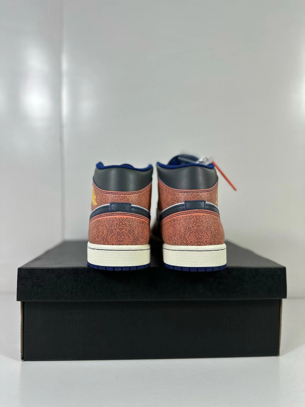 Air Jordan 1 Mid Flight Orange White Black FV3619-106 - product image from the listing.