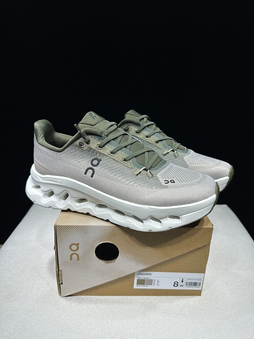 Olive and Desert On Cloudtilt Sneakers - product image from the listing.