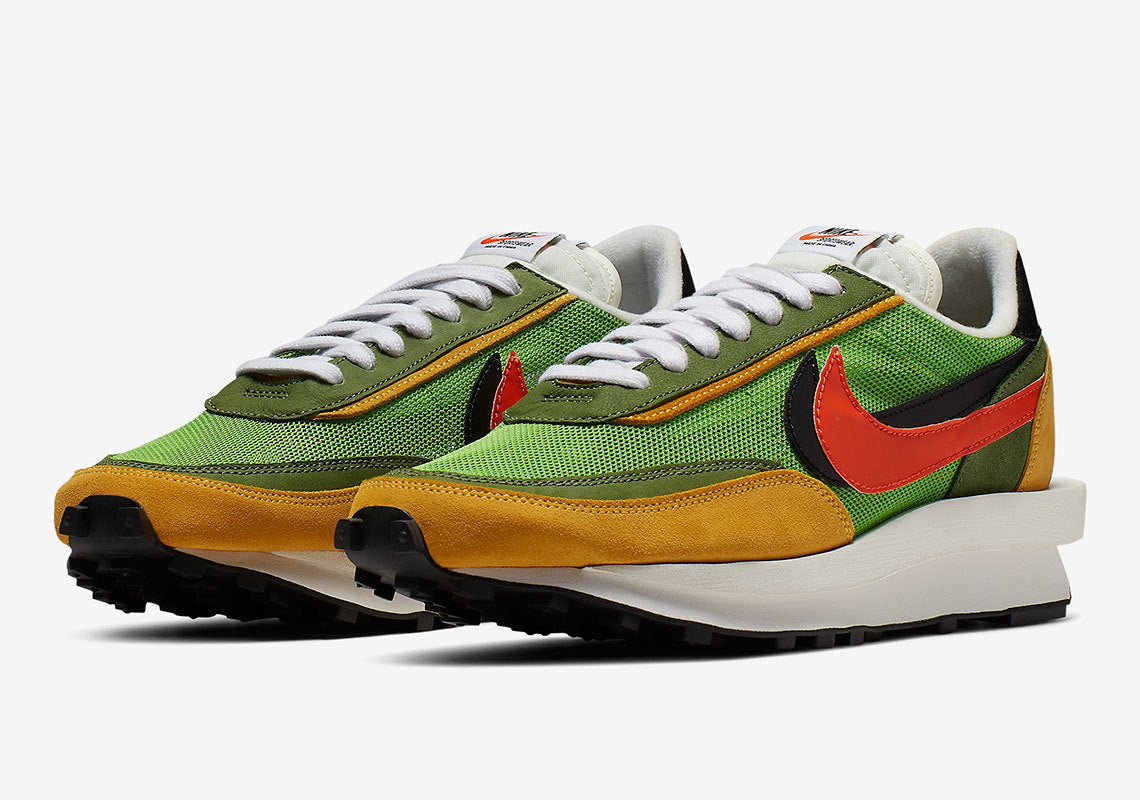 Nike x sacai LDV Waffle Sneakers in Green BV0073-300 - product image from the listing.