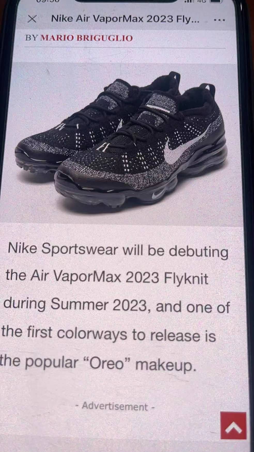 Nike Air VaporMax 2023 Flyknit Trainers - product image from the listing.