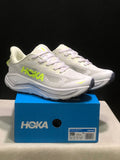 HOKA Challenger 8 Trail Running Shoes, in White and Lime - product image from the listing.