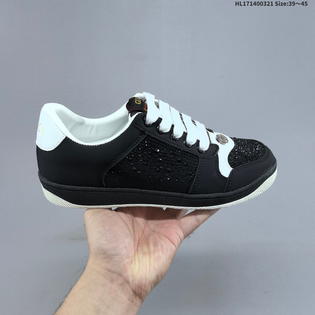 Gucci Screener Distressed Low-Cut Sneakers - product image from the listing.