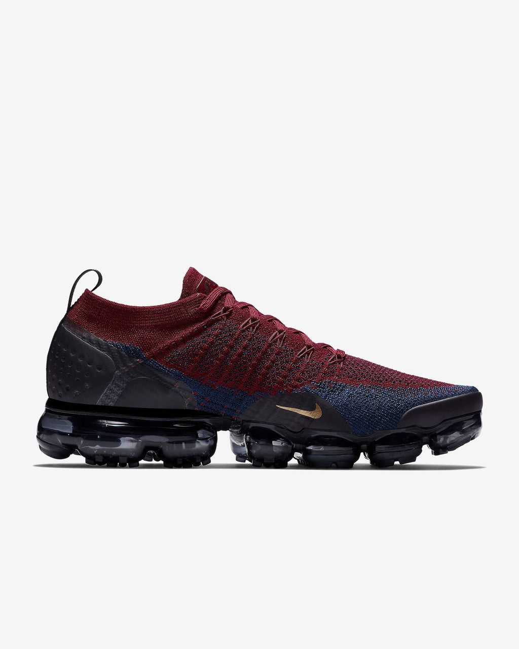 Nike Air VaporMax Flyknit 2 Running Shoes in Burgundy 942842-601 - product image from the listing.