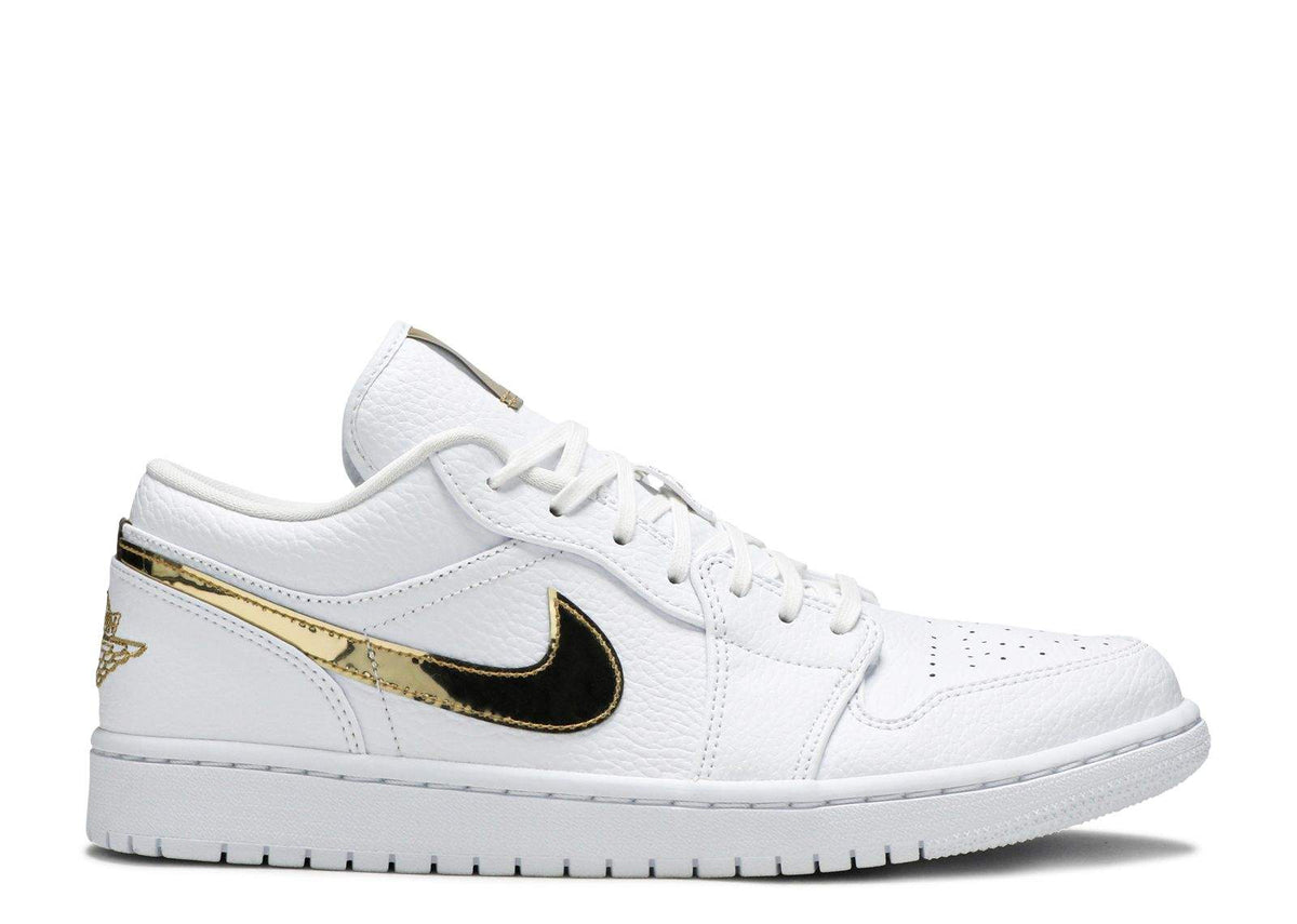Air Jordan 1 Retro Low 'White Metallic Gold' Footwear - product image from the listing.
