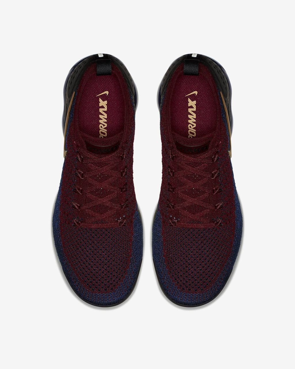 Nike Air VaporMax Flyknit 2 Running Shoes in Burgundy 942842-601 - product image from the listing.