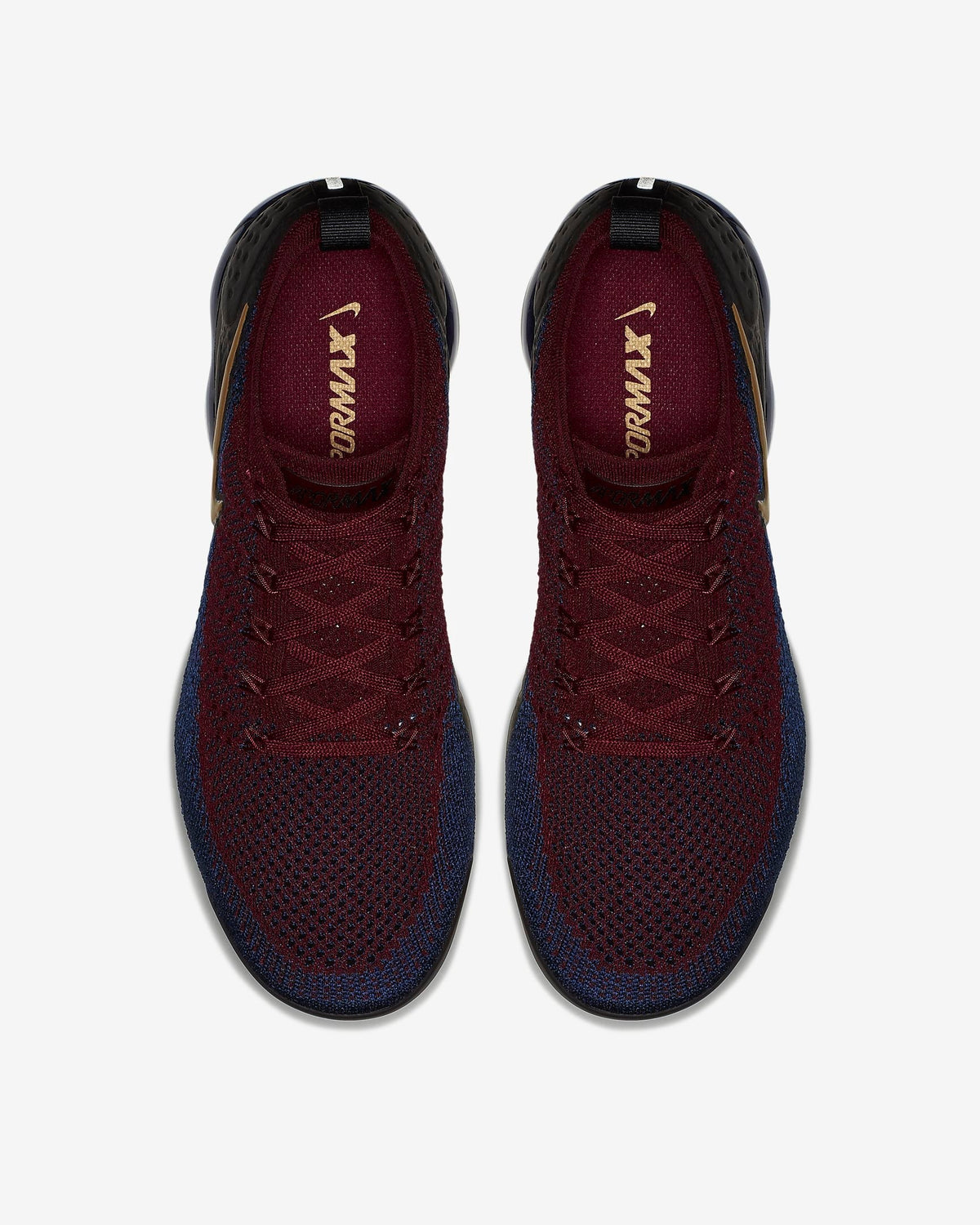 Nike Air VaporMax Flyknit 2 Running Shoes in Burgundy 942842-601 - product image from the listing.