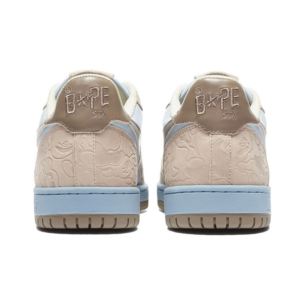 Light Blue and Beige BAPE SK8 STA Sneakers - product image from the listing.