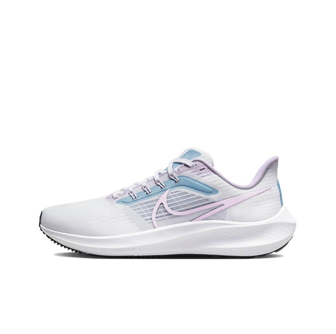 Nike Air Zoom Pegasus 39 White Lavender Shoes for Running DZ4445-100 - product image from the listing.
