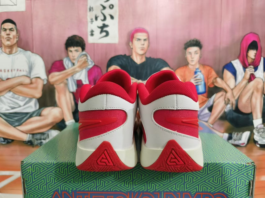 Anta KT 10 Basketball Shoes in White and Red - product image from the listing.