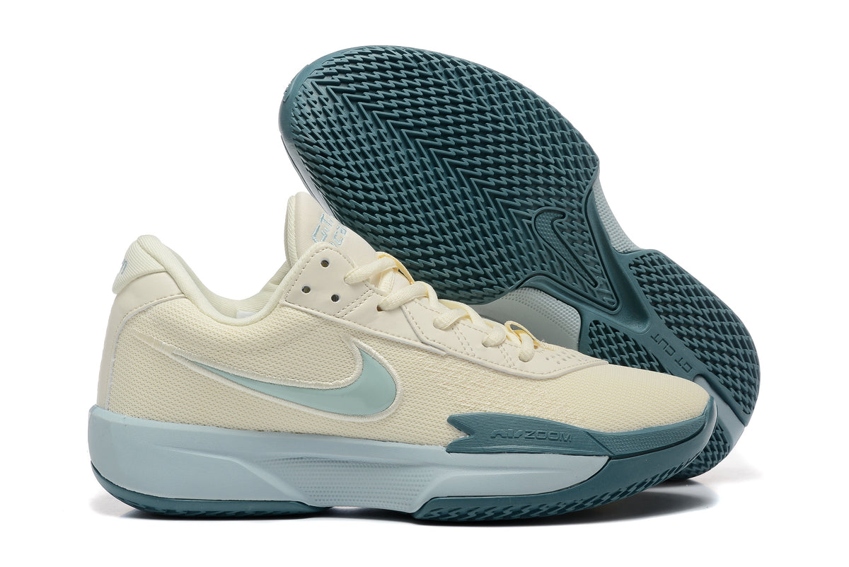 Nike G.T. Cut Academy Basketball Shoes, in Sail and Blue - product image from the listing.