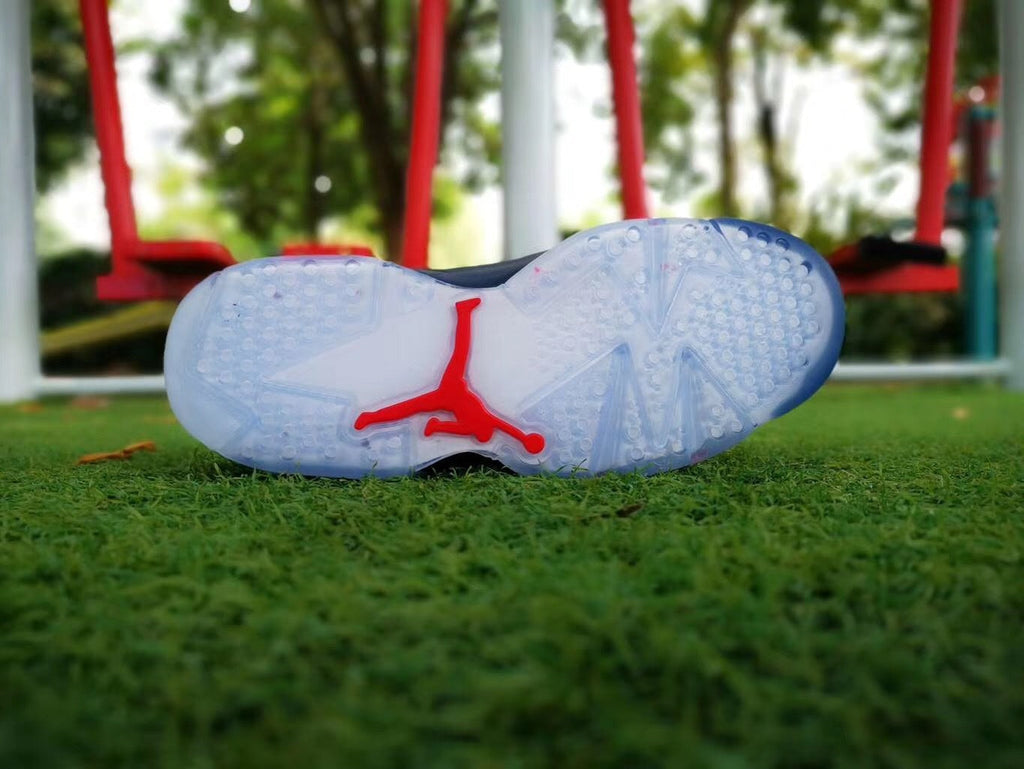 Air Jordan 6 Charity Sneakers in Navy, Red and White - product image from the listing.