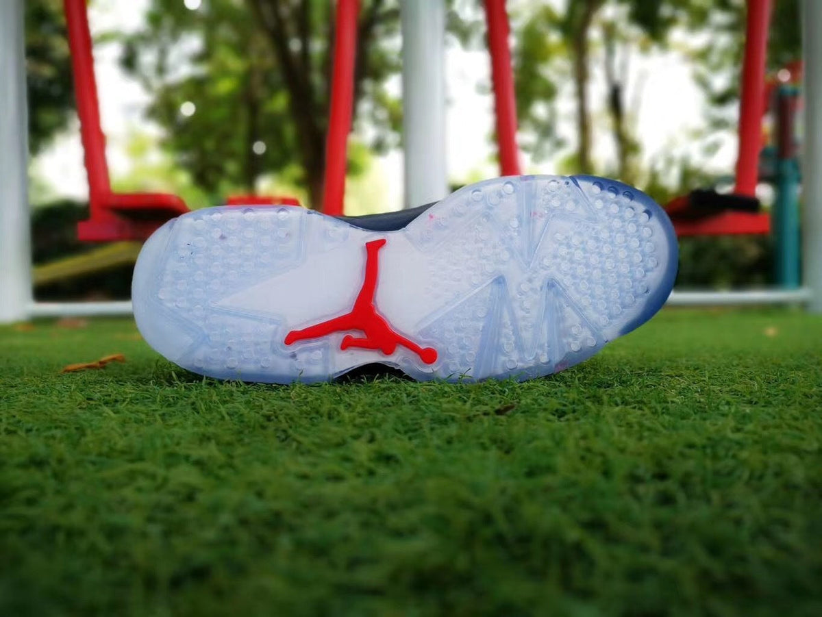 Air Jordan 6 Charity Sneakers in Navy, Red and White - product image from the listing.