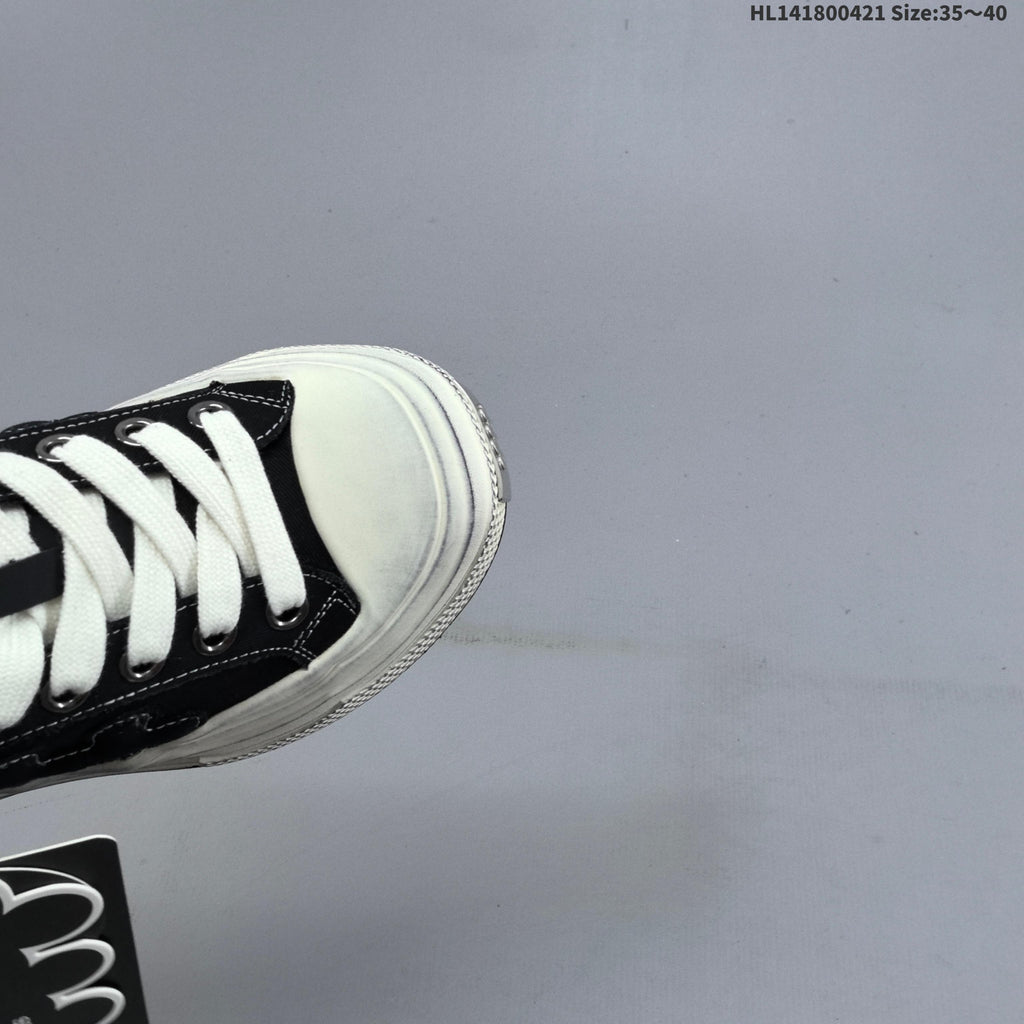 SHOOT BRAND Black and White Platform Trainers HL141800421 - product image from the listing.