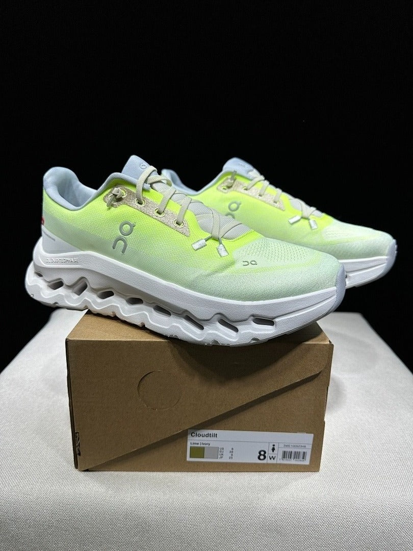 Lime and Ivory On Cloudtilt Sneakers - product image from the listing.