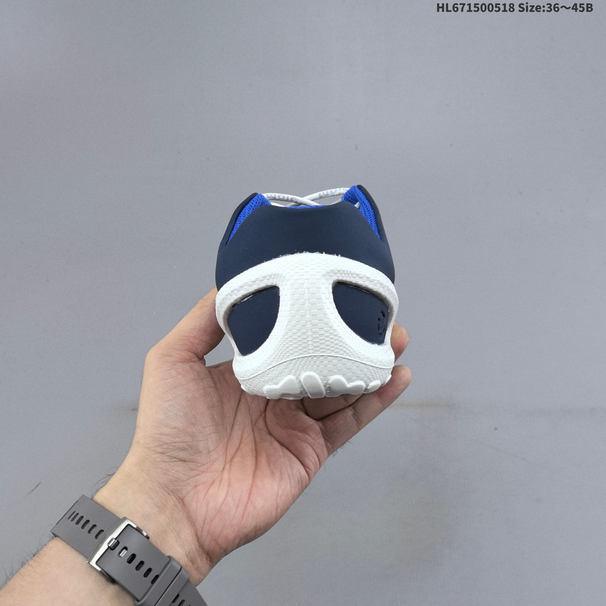 ECCO HL671500518 Navy Mesh Lace-Up Trainers - product image from the listing.