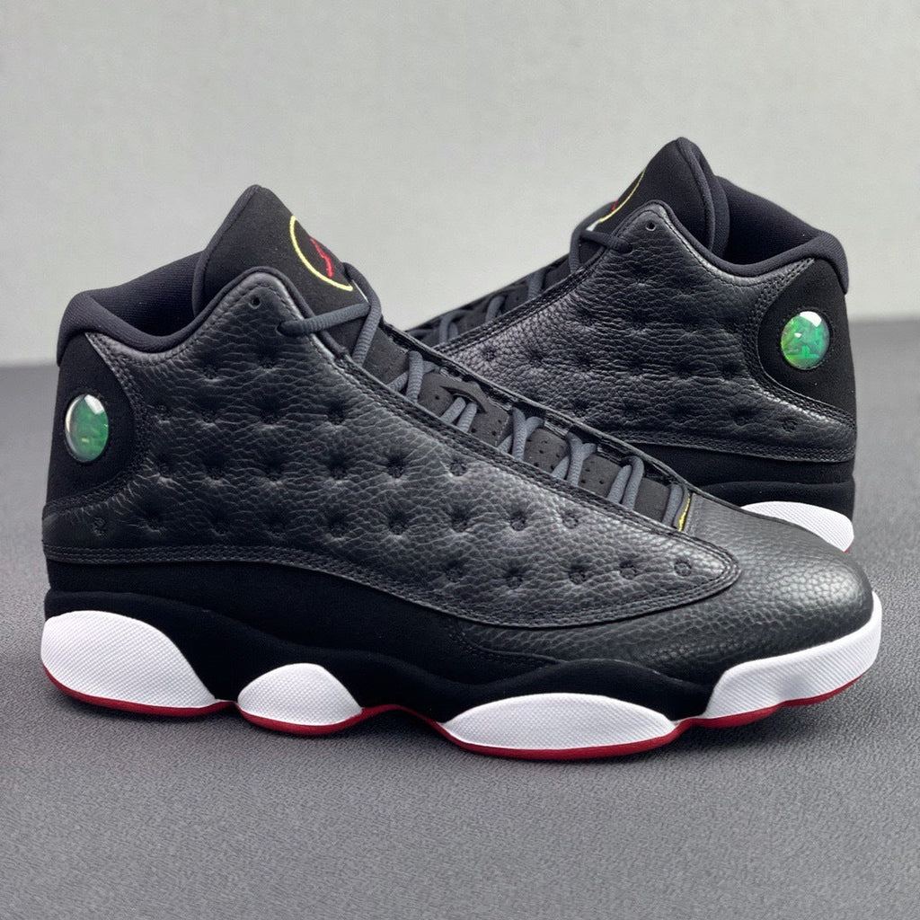 Air Jordan 13 Playoffs Black Red High-Top Sneakers - product image from the listing.