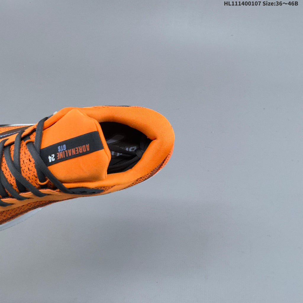 Brooks Adrenaline GTS 24 Running Shoes in Orange/Black - product image from the listing.
