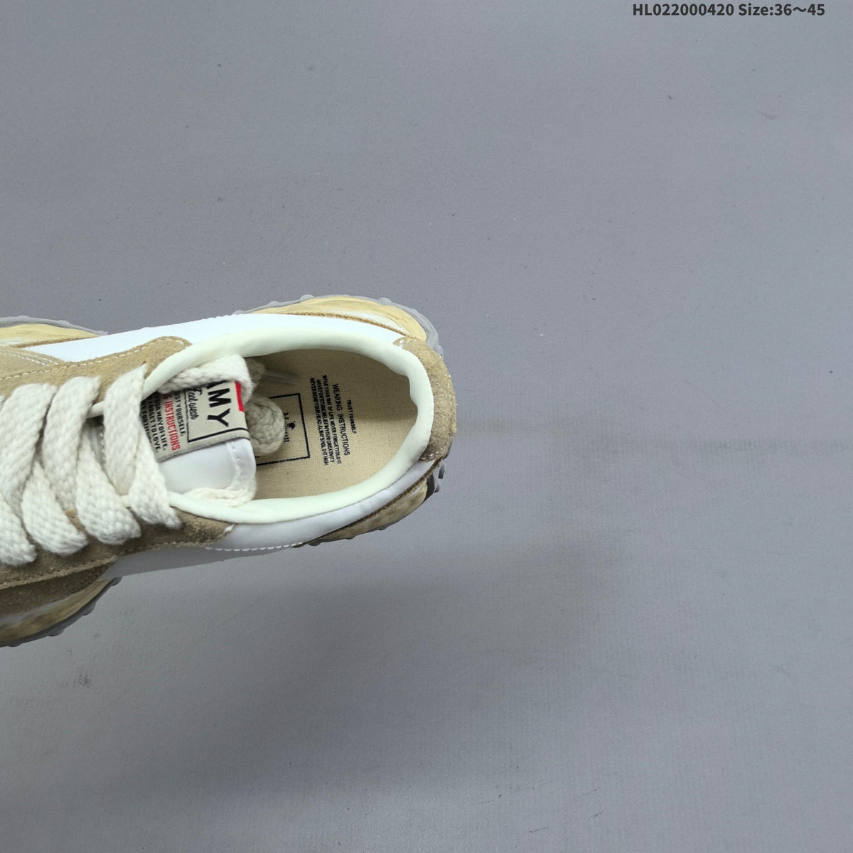 Maison MIHARA YASUHIRO Original Sole Low Sneakers in Beige White - product image from the listing.