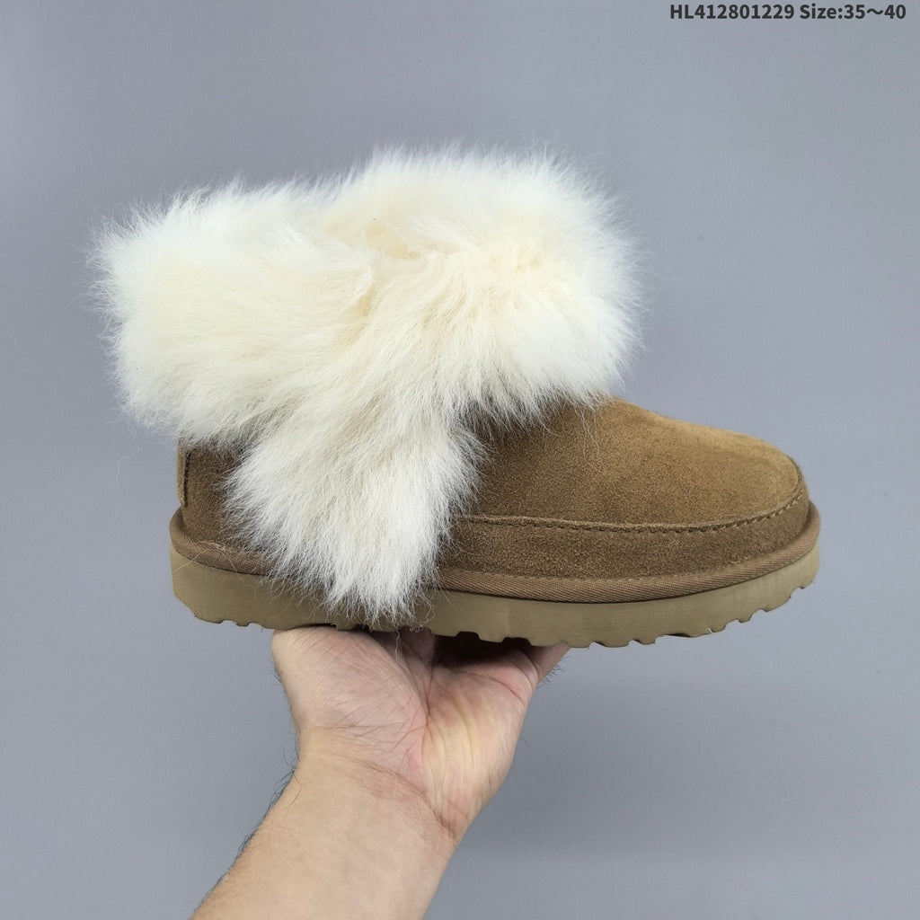 Women's UGG Tazzelle Fur-Trimmed Platform Slippers - product image from the listing.