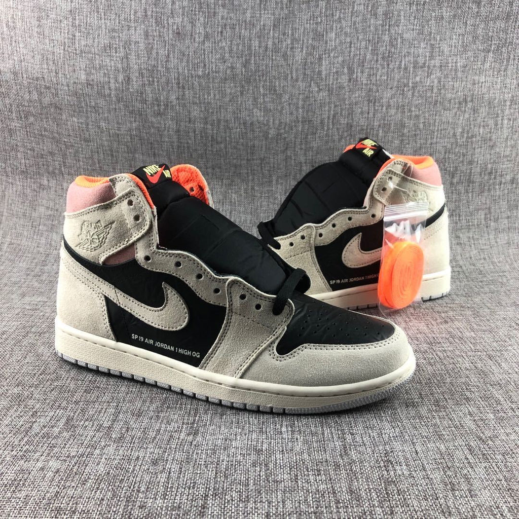 Air Jordan 1 High OG Grey Black Pink 555088-018 - product image from the listing.