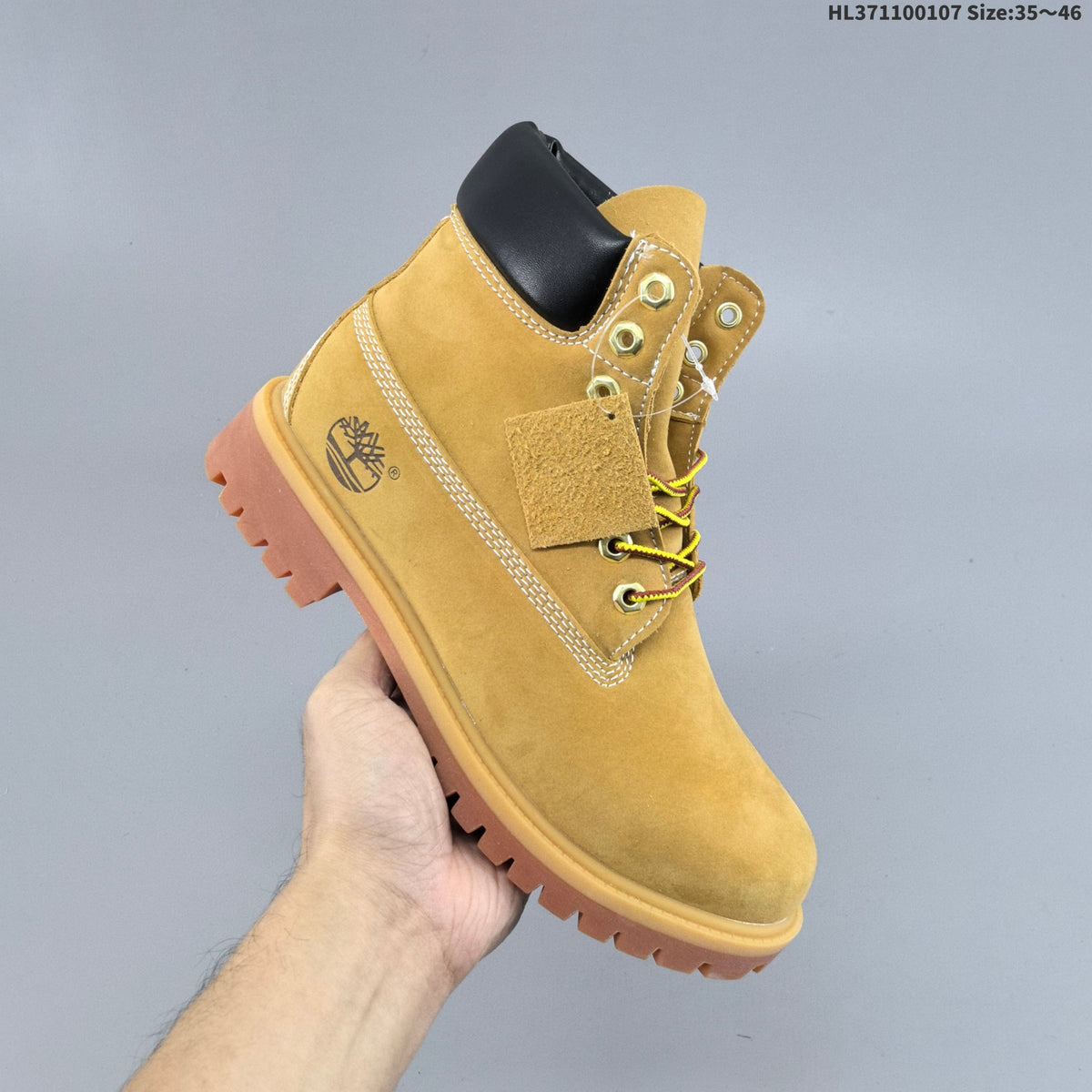 Timberland Lace-Up Ankle Boots in Wheat or in Black - product image from the listing.