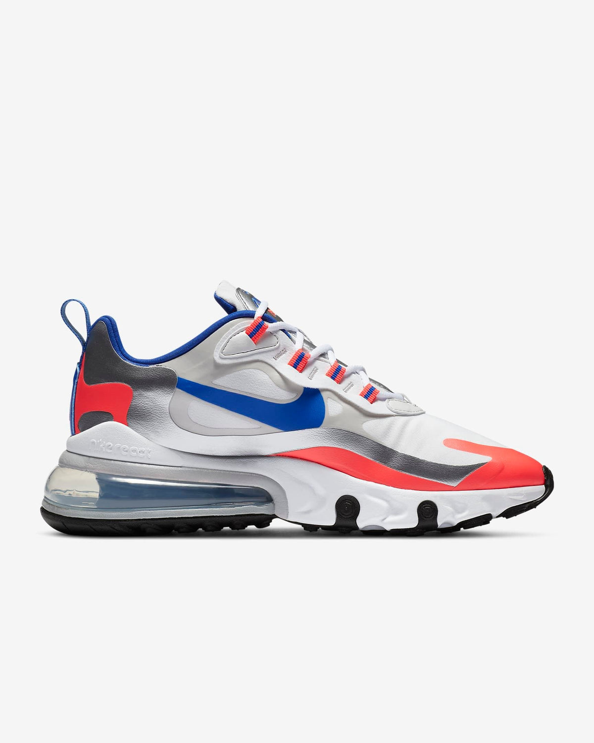 Nike Air Max 270 React Sneakers in White Red Blue CW3094-100 - product image from the listing.