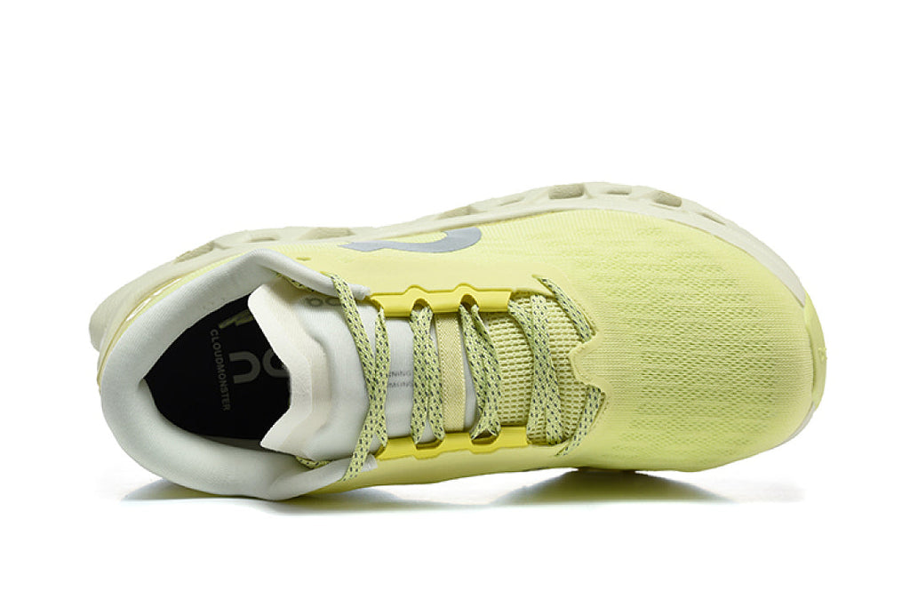 On Cloudmonster 3 Running Shoes, Fluorescent in Green - product image from the listing.