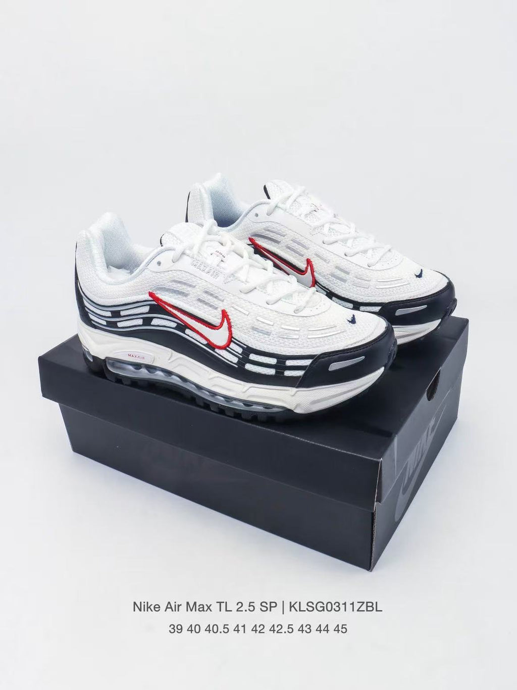 Nike Air Max TL 2.5 Sneakers in White and Navy - product image from the listing.