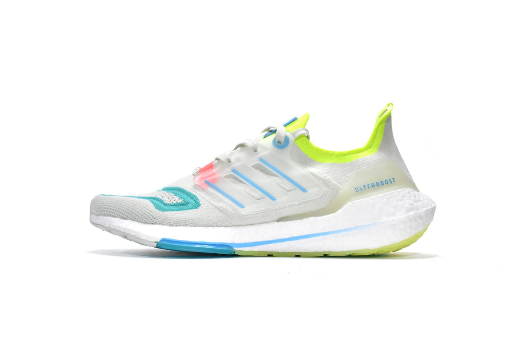 Adidas UltraBoost 22 Running Shoes White Sky Rush in Mint GY8674 - product image from the listing.