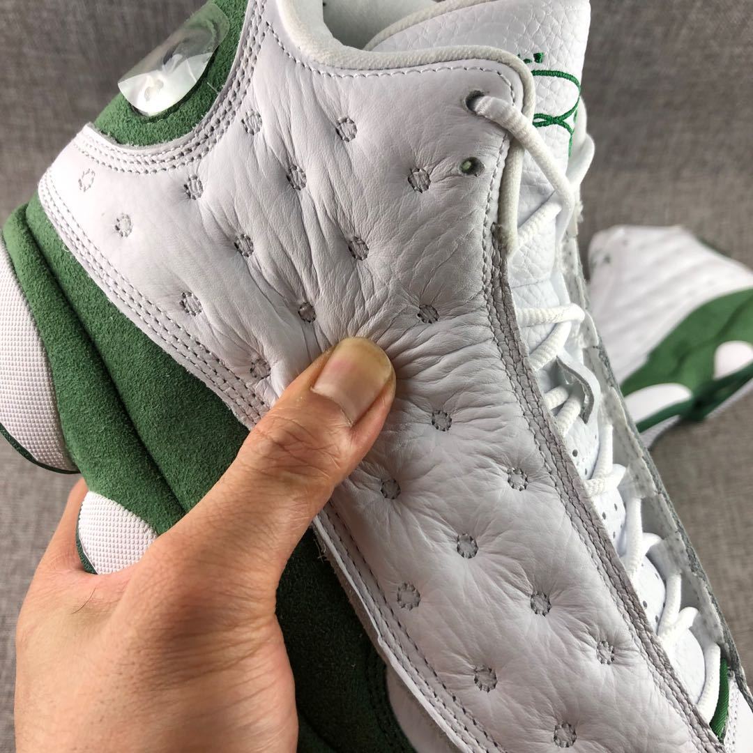 Air Jordan 13 Ray Allen PE White Green Sneakers - product image from the listing.