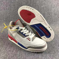Air Jordan 3 Independence Day Basketball Sneakers in White - product image from the listing.