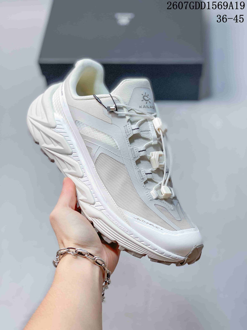 KAILAS Shanxing 3 Trail Running Sneakers in White - product image from the listing.
