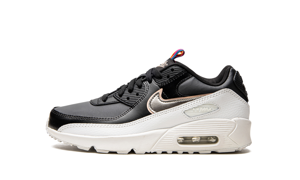 "Off Noir Metallic Pewter" Air Max 90 LTR GS DJ0414 001 - product image from the listing.