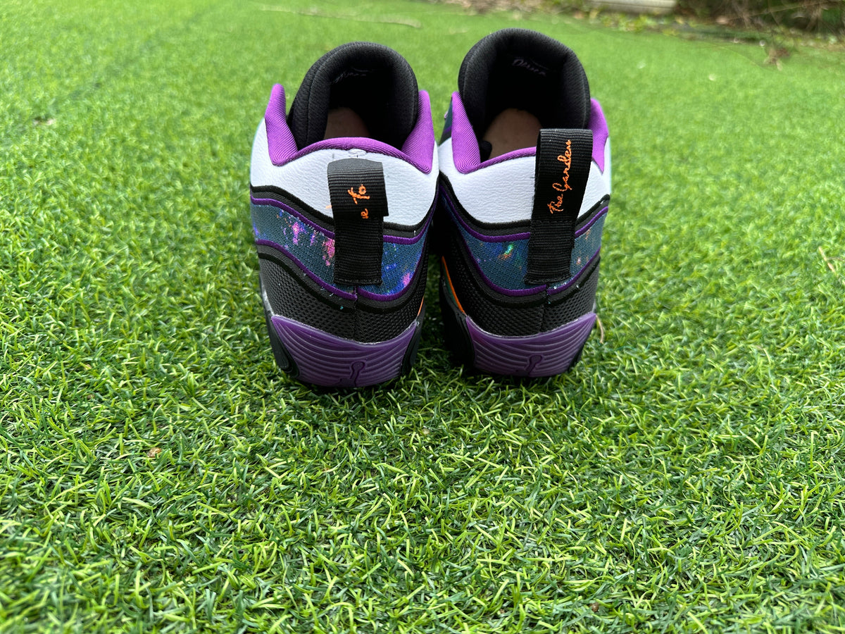 Jordan 680-3 Basketball Sneakers in Black Purple - product image from the listing.