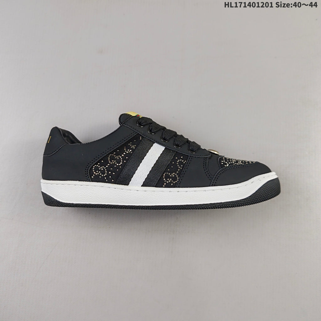 Gucci Crystal-Embellished Low-Top Sneakers in Black HL171401201 - product image from the listing.