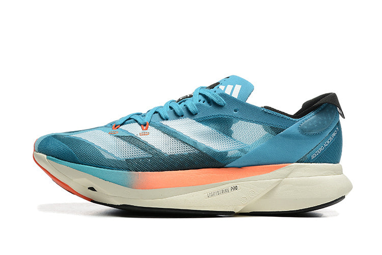 adidas Adizero Adios Pro 3 Running Shoes in Blue - product image from the listing.