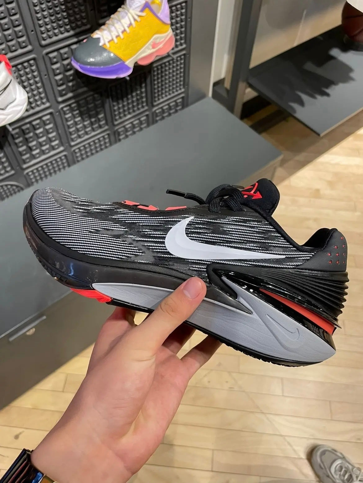 Nike Air Zoom G.T. Cut 2 EP Basketball Shoes in Black Red DJ6013-001 - product image from the listing.