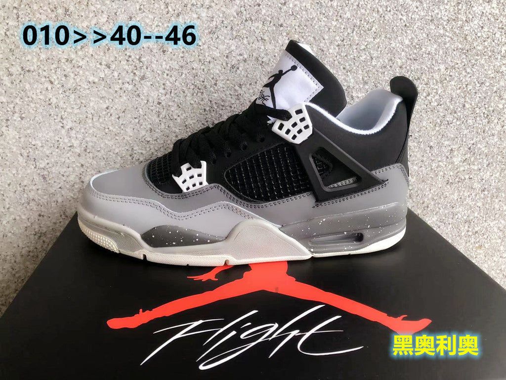 Jordan 4 Black Oreo Sneakers in Black, in Grey and White - product image from the listing.