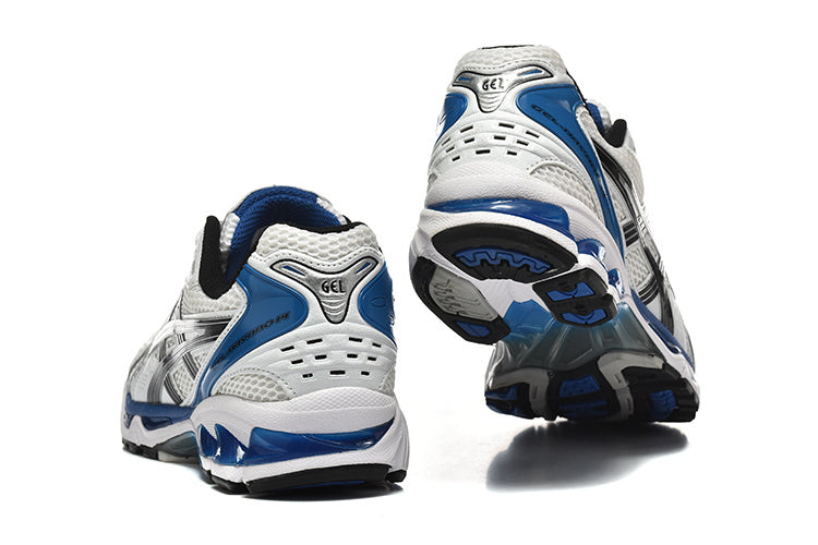 ASICS GEL Running Sneakers in White and Blue - product image from the listing.
