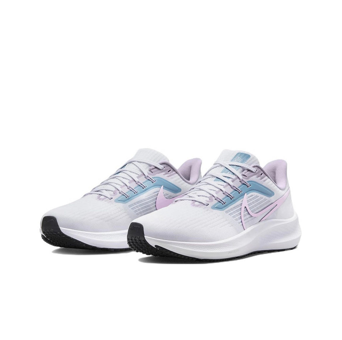 Nike Air Zoom Pegasus 39 White Lavender Shoes for Running DZ4445-100 - product image from the listing.