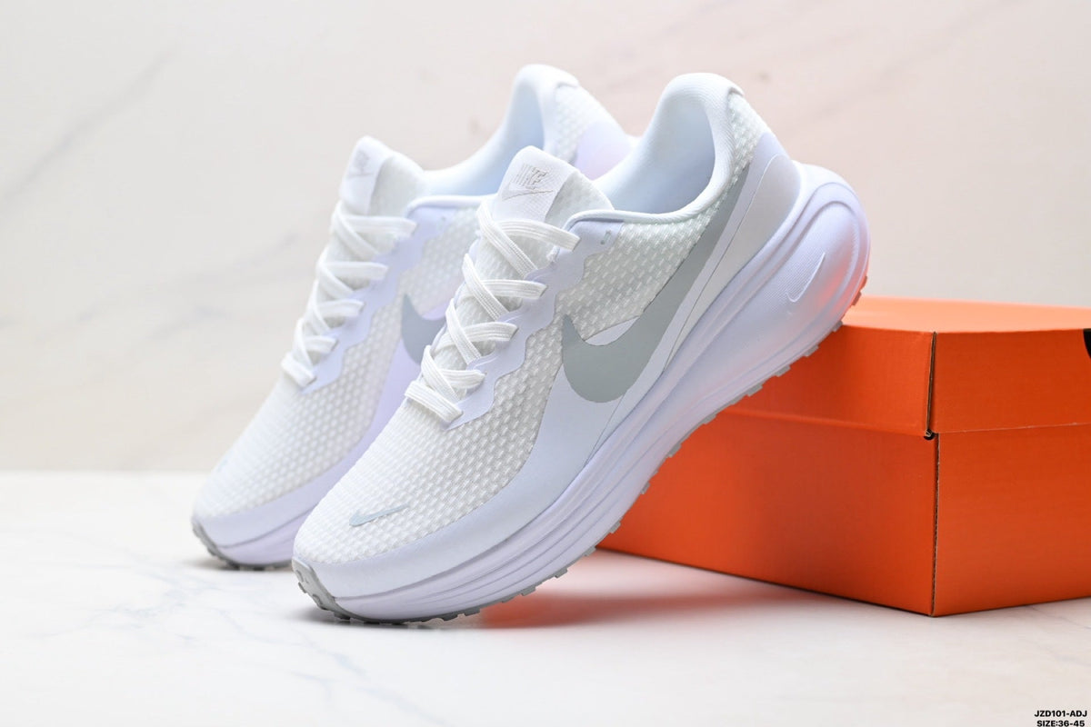 Nike Revolution 8 Running Shoes in White and Light Purple - product image from the listing.