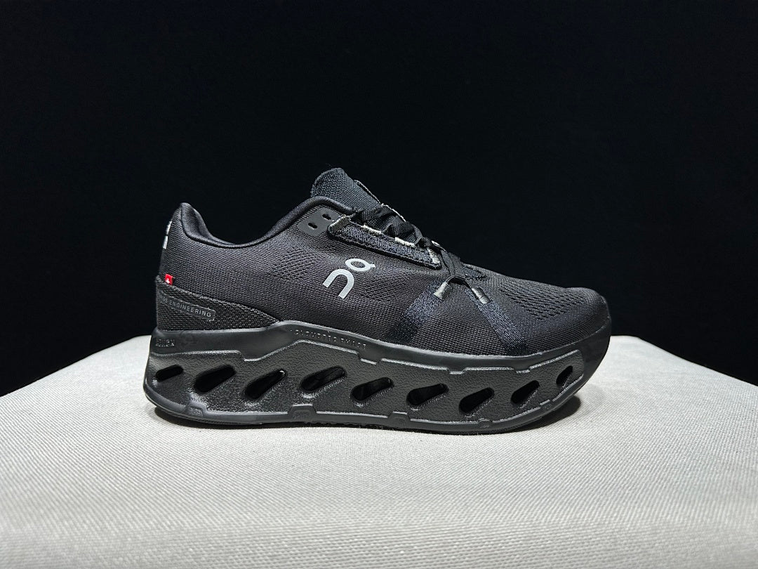 On Cloudeclipse Running Shoes, All in Black - product image from the listing.